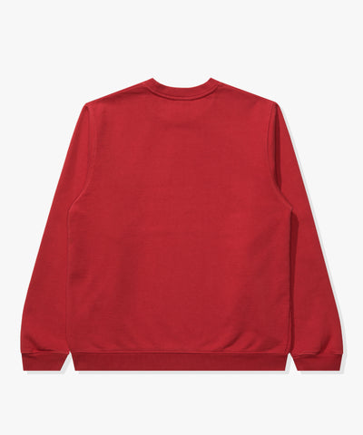 UNDEFEATED SP25 ICON CREWNECK-SCARLET