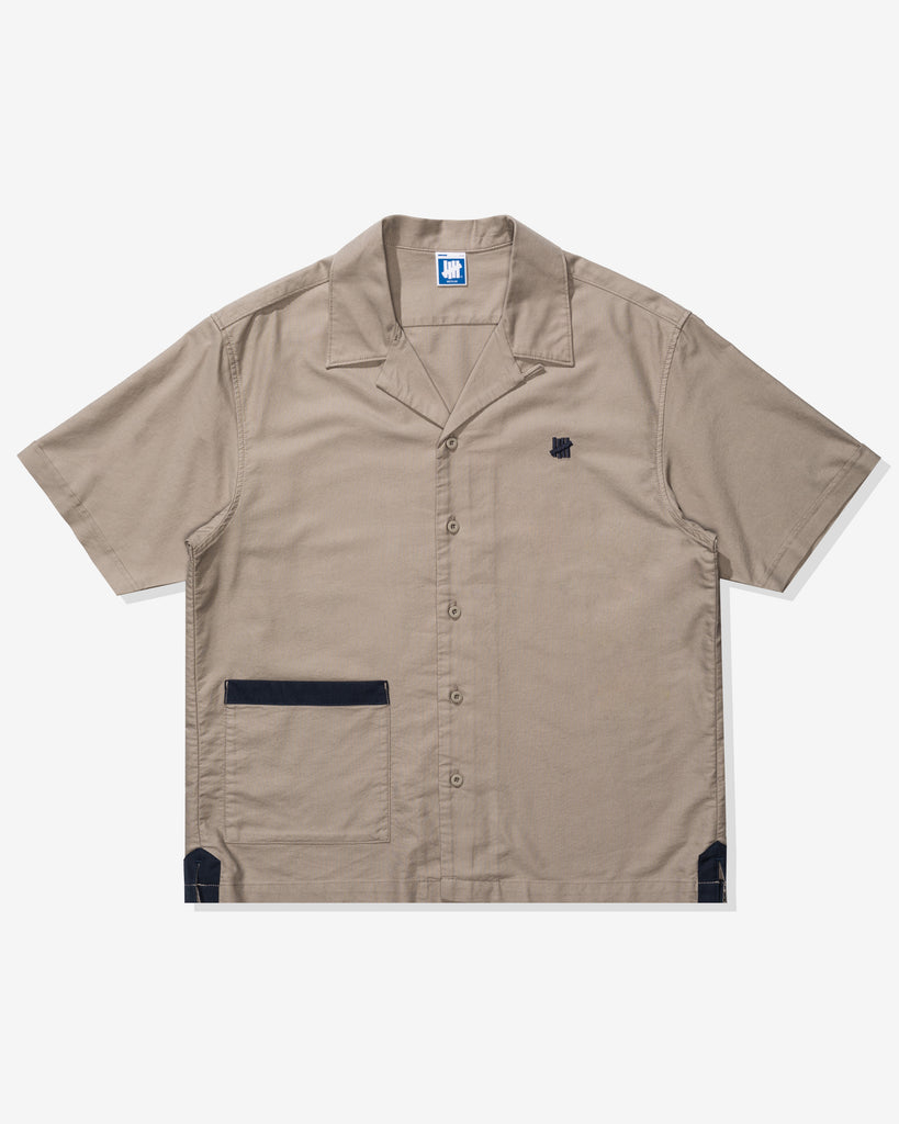 UNDEFEATED ICON S/S BOWLING SHIRT TAUPE