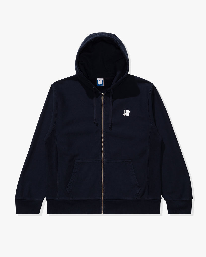 UNDEFEATED SP25 ICON ZIP HOOD-DARK-NAVY