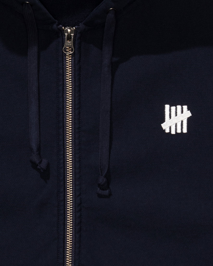 UNDEFEATED SP25 ICON ZIP HOOD-DARK-NAVY