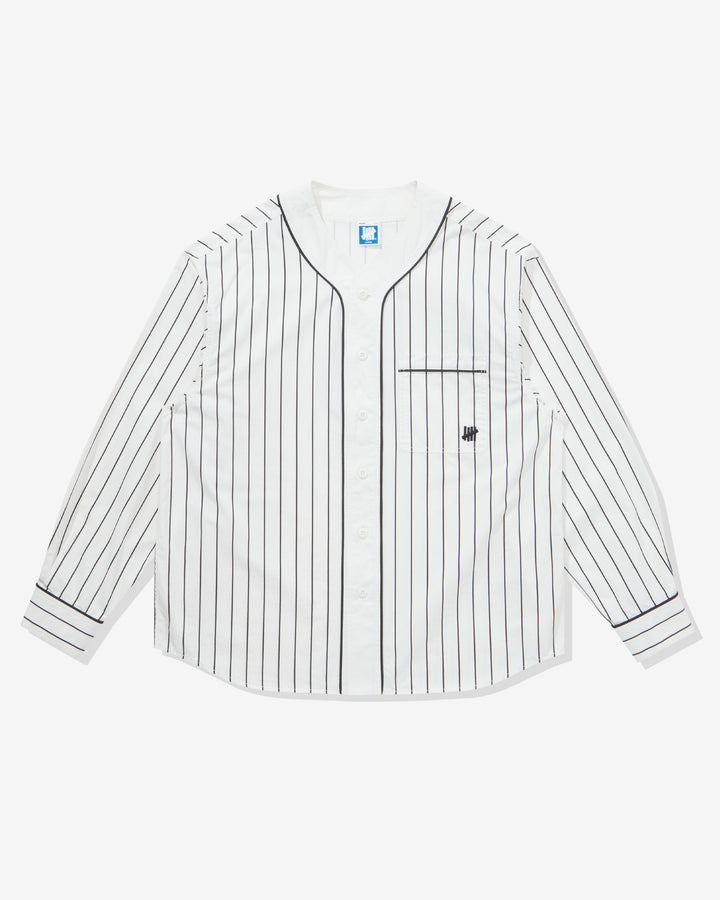 UNDEFEATED L/S BASEBALL JERSEY WHITE