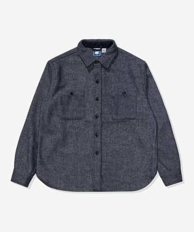 UNDEFEATED L/S TWILL FLANNEL - BLUE