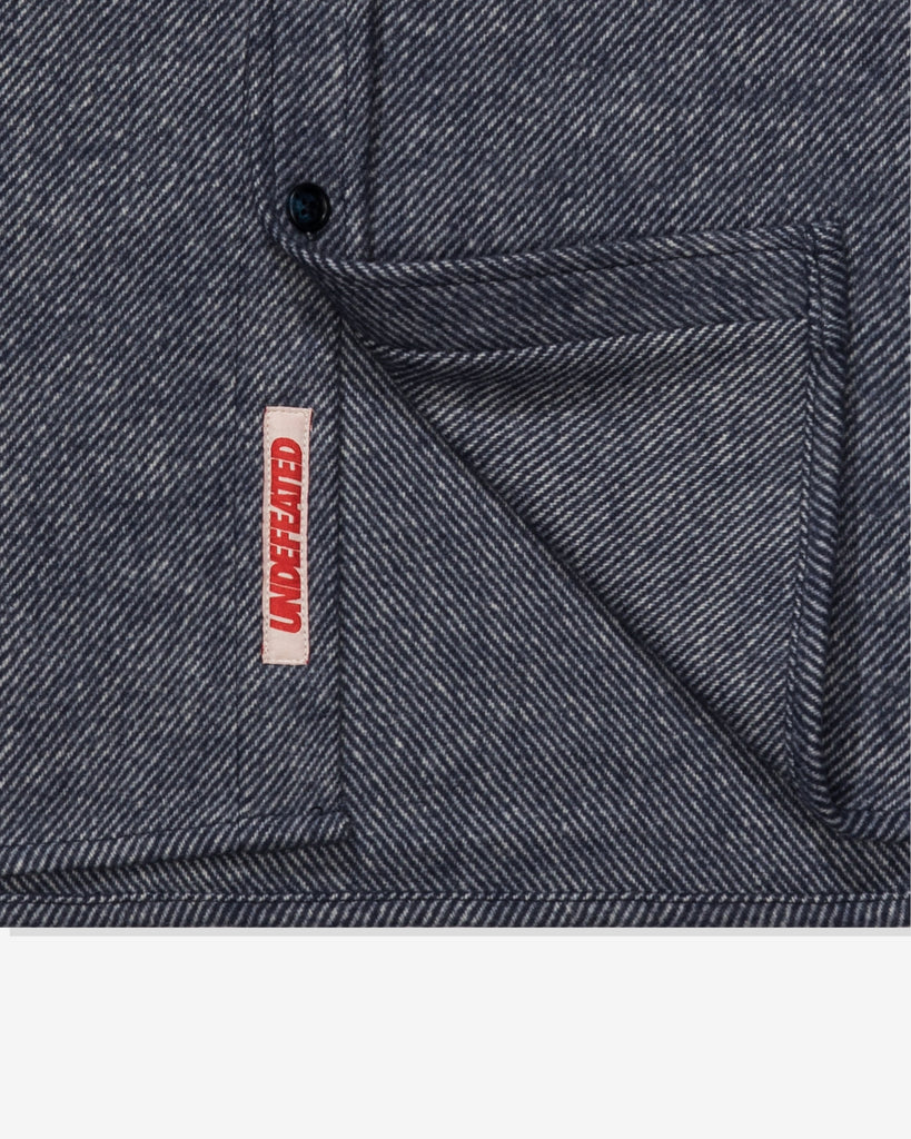 UNDEFEATED L/S TWILL FLANNEL - BLUE