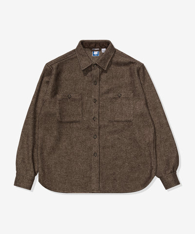UNDEFEATED L/S TWILL FLANNEL - BROWN