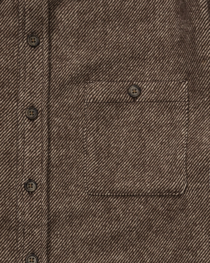 UNDEFEATED L/S TWILL FLANNEL - BROWN