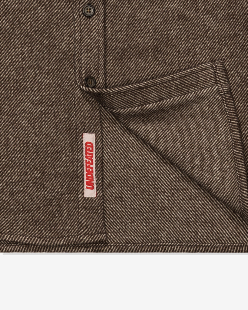 UNDEFEATED L/S TWILL FLANNEL - BROWN