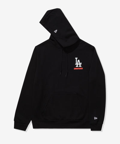 UNDEFEATED X NE X DODGERS STACKED LOGO HOODIE - BLACK