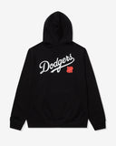 UNDEFEATED X NE X DODGERS STACKED LOGO HOODIE - BLACK