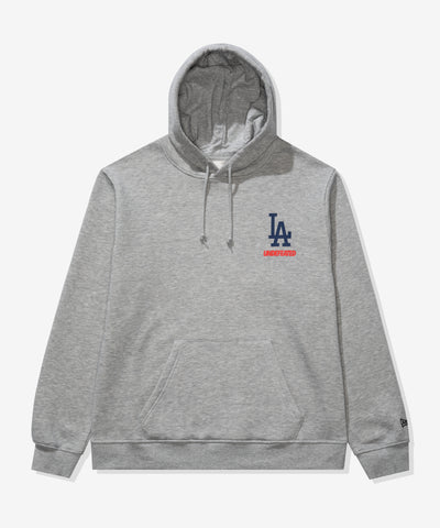 UNDEFEATED X NE X DODGERS STACKED LOGO HOODIE - HEATHER-GREY