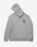 UNDEFEATED X NE X DODGERS STACKED LOGO HOODIE - HEATHER-GREY