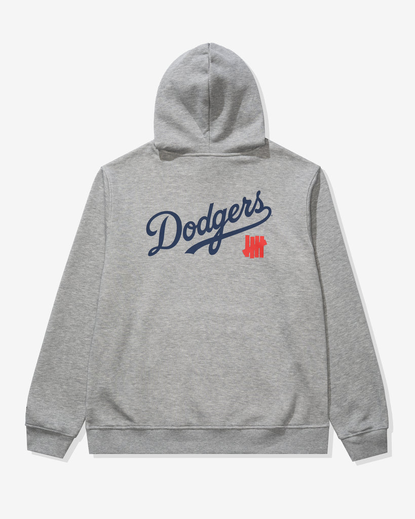 UNDEFEATED X NE X DODGERS STACKED LOGO HOODIE - HEATHER-GREY