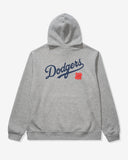 UNDEFEATED X NE X DODGERS STACKED LOGO HOODIE - HEATHER-GREY