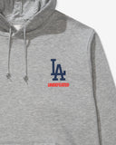UNDEFEATED X NE X DODGERS STACKED LOGO HOODIE - HEATHER-GREY