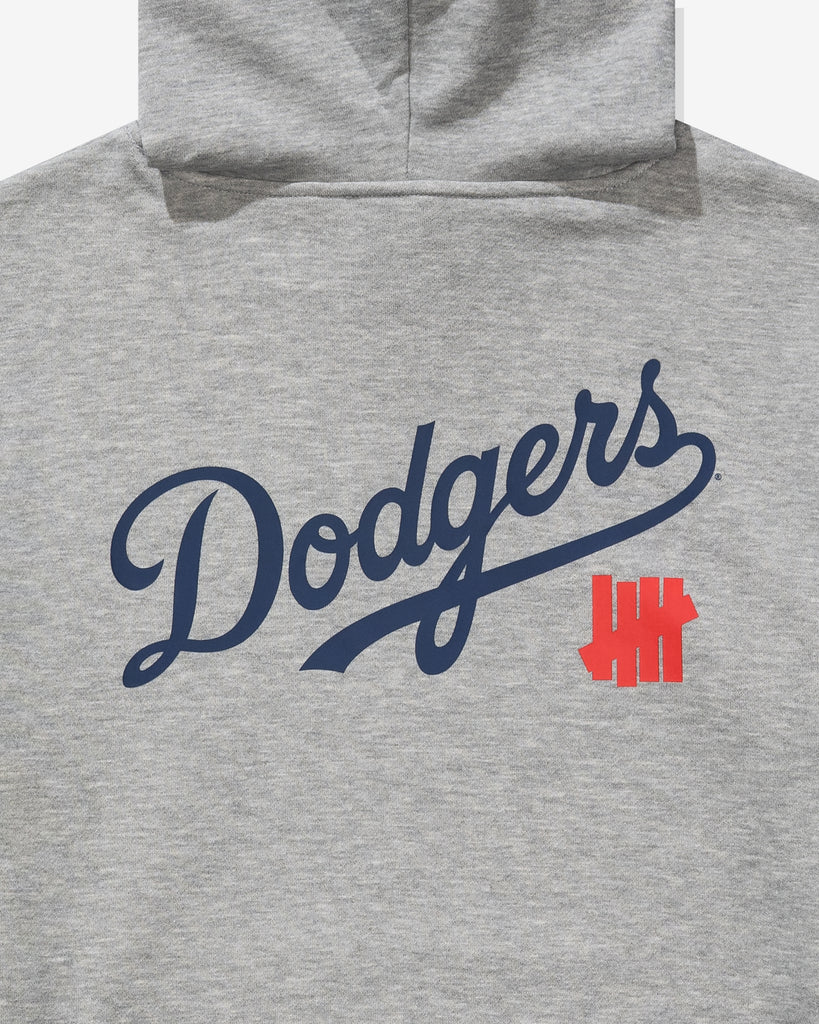 UNDEFEATED X NE X DODGERS STACKED LOGO HOODIE - HEATHER-GREY