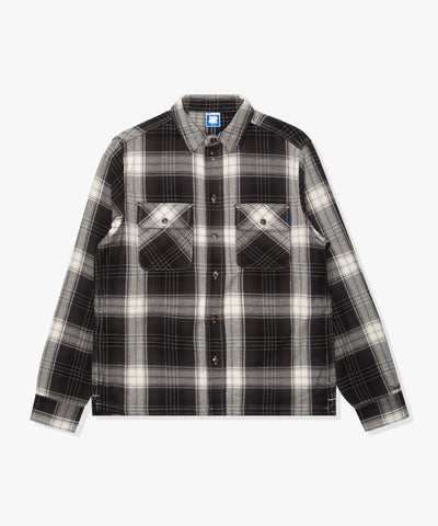 FA26 UNDEFEATED OMBRE PLAID L/S - BLACK