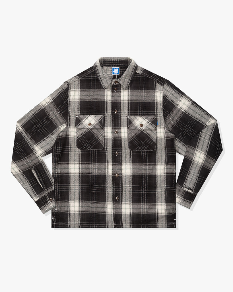 FA26 UNDEFEATED OMBRE PLAID L/S - BLACK