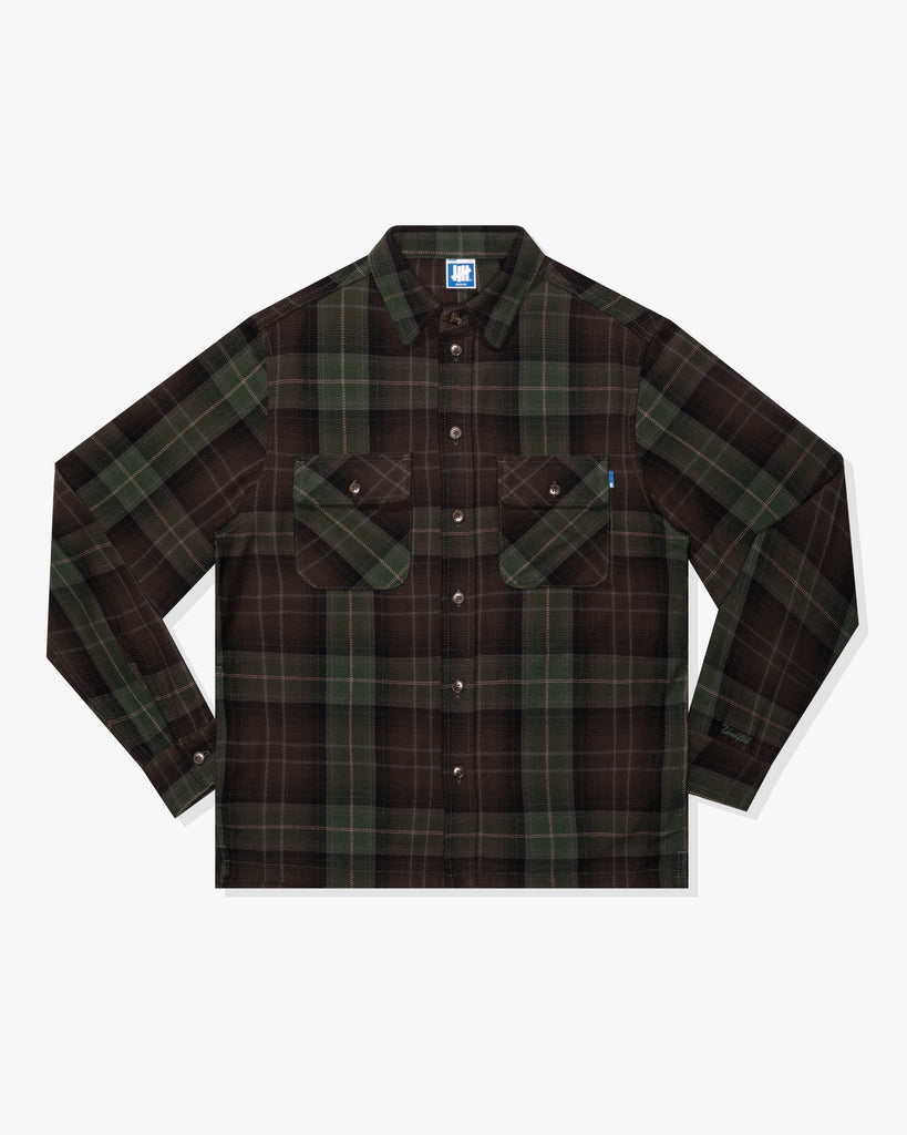 FA26 UNDEFEATED OMBRE PLAID L/S - OLIVE