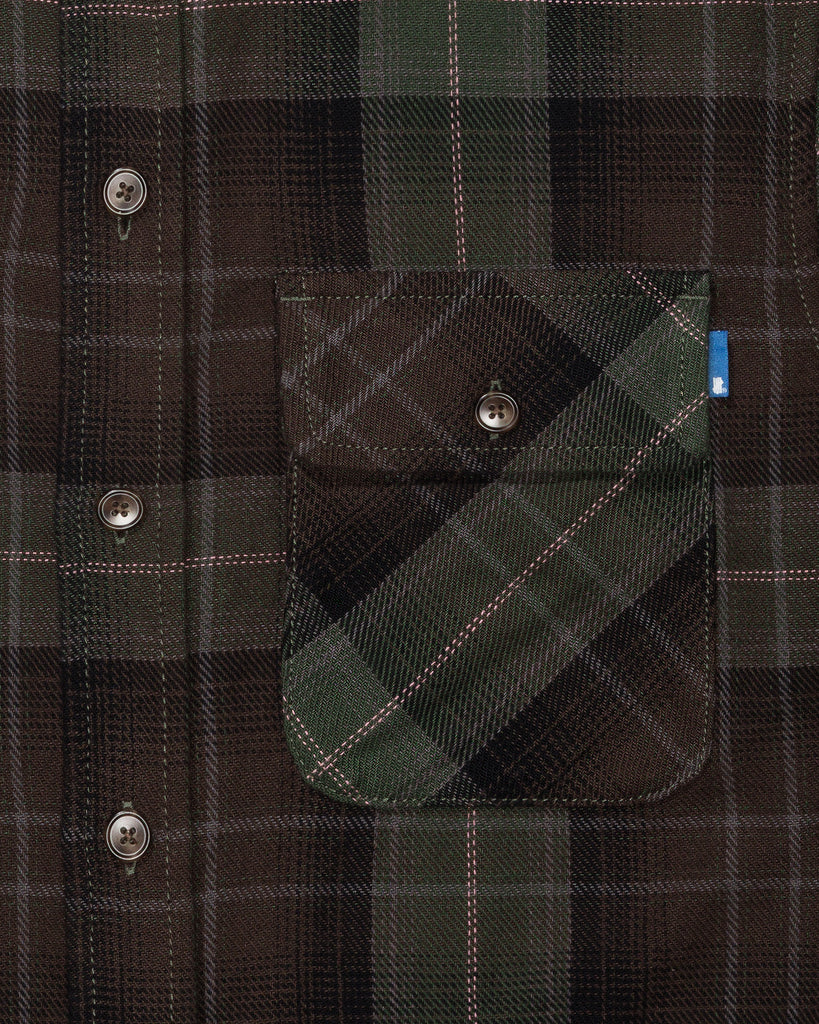FA26 UNDEFEATED OMBRE PLAID L/S - OLIVE