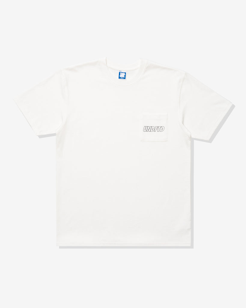 UNDEFEATED OUTLINE S/S POCKET TEE WHITE