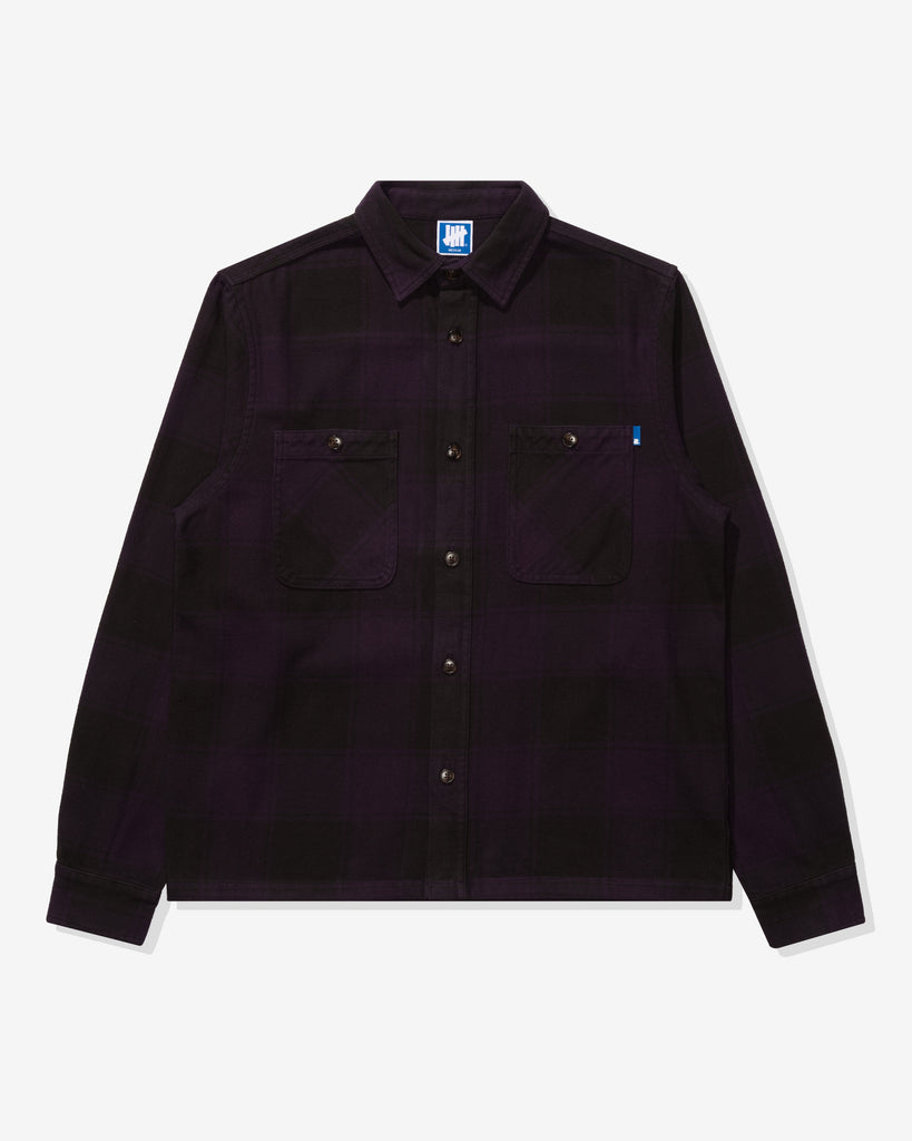 UNDEFEATED PLAID L/S WORKSHIRT - DEEP-PURPLE
