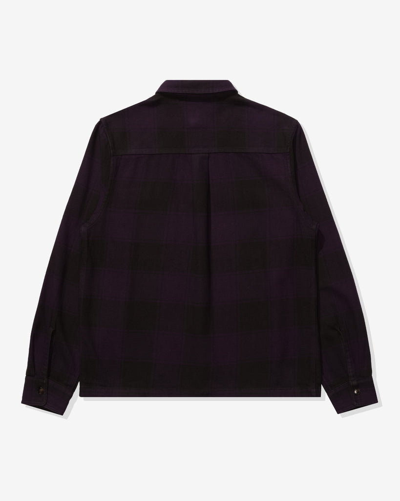 UNDEFEATED PLAID L/S WORKSHIRT - DEEP-PURPLE