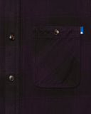 UNDEFEATED PLAID L/S WORKSHIRT - DEEP-PURPLE