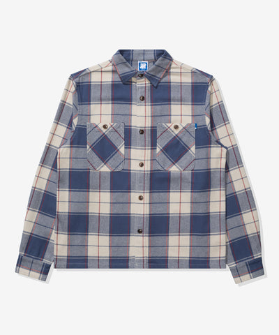 UNDEFEATED PLAID L/S WORKSHIRT - DUSTY-BLUE