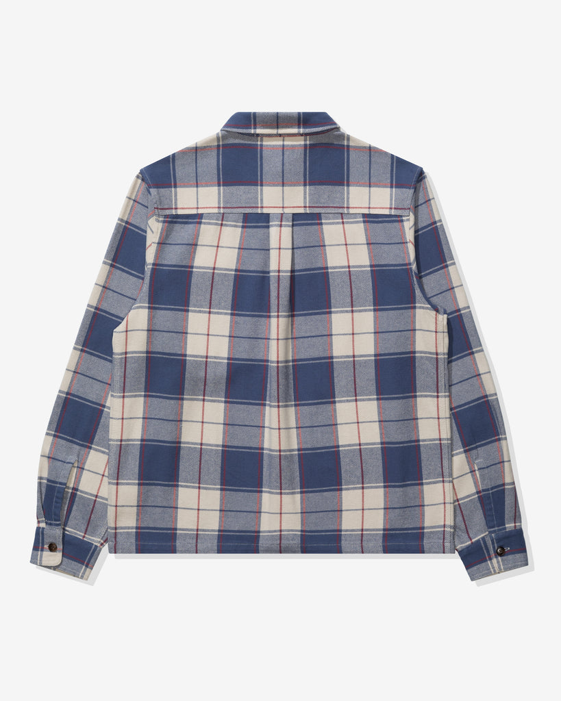 UNDEFEATED PLAID L/S WORKSHIRT - DUSTY-BLUE