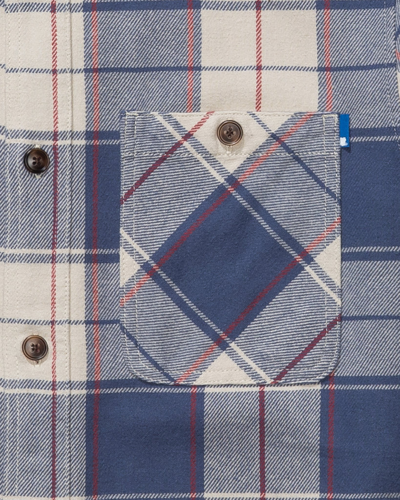 UNDEFEATED PLAID L/S WORKSHIRT - DUSTY-BLUE