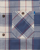 UNDEFEATED PLAID L/S WORKSHIRT - DUSTY-BLUE