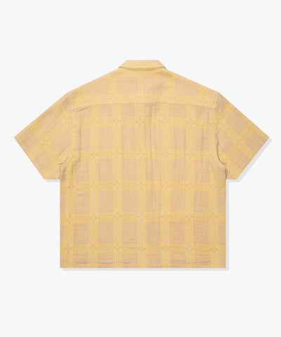 UNDEFEATED SU26 PLAID S/S BUTTON DOWN - KHAKI