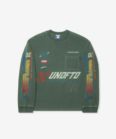 FA26 UNDEFEATED RACING L/S TEE - HUNTER GREEN