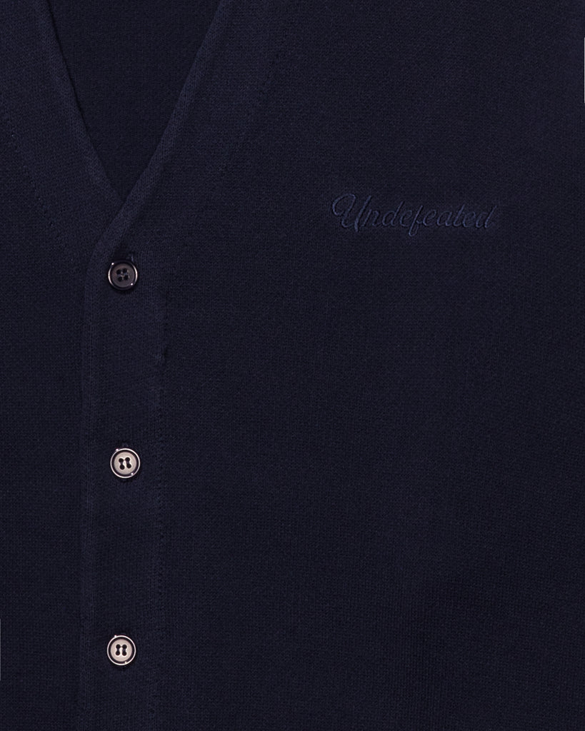 UNDEFEATED SCRIPT CARDIGAN - NAVY-BLUE