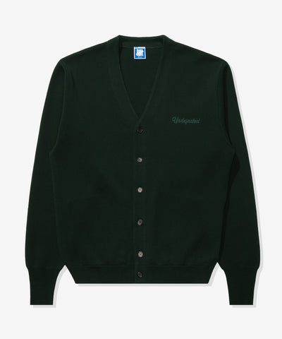 UNDEFEATED SCRIPT CARDIGAN - GREEN