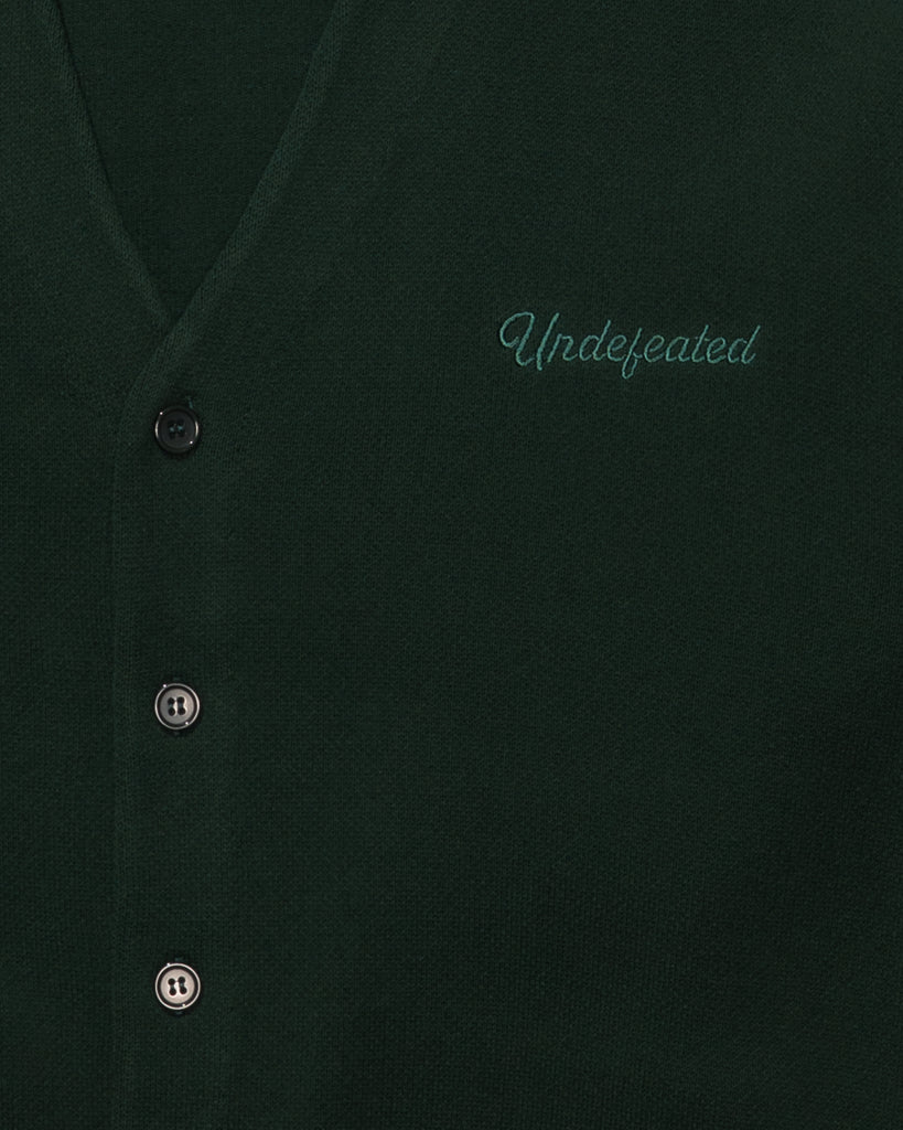 UNDEFEATED SCRIPT CARDIGAN - GREEN