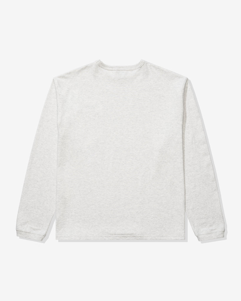 UNDEFEATED SCRIPT L/S POCKET TEE ASH