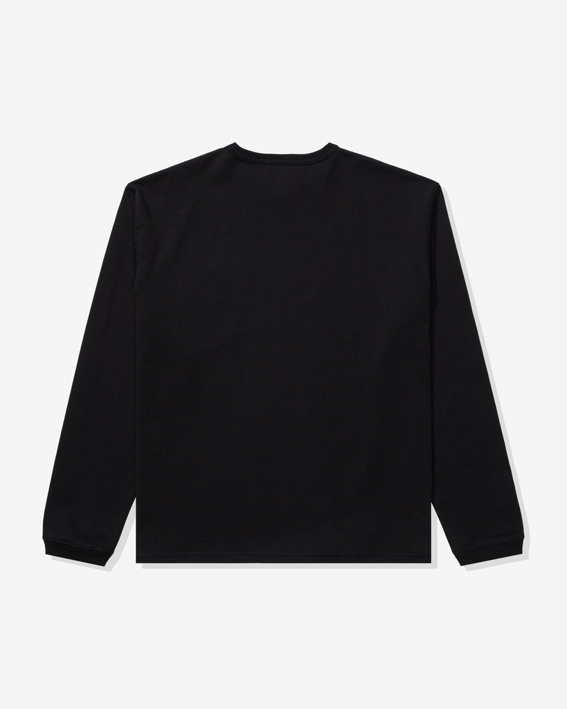 UNDEFEATED SCRIPT L/S POCKET TEE BLACK