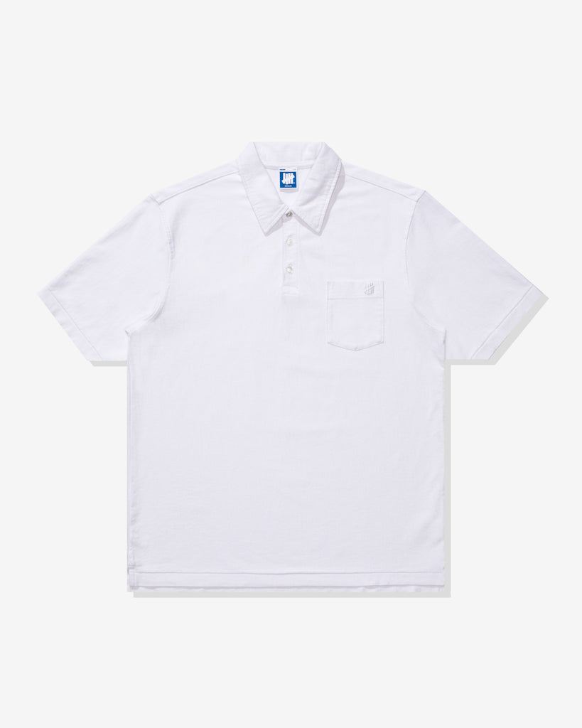 UNDEFEATED FA25 S/S POLO TEE-WHITE