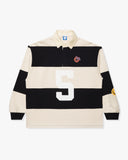 FA26 UNDEFEATED STRIPED L/S RUGBY - BLACK