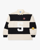 FA26 UNDEFEATED STRIPED L/S RUGBY - BLACK