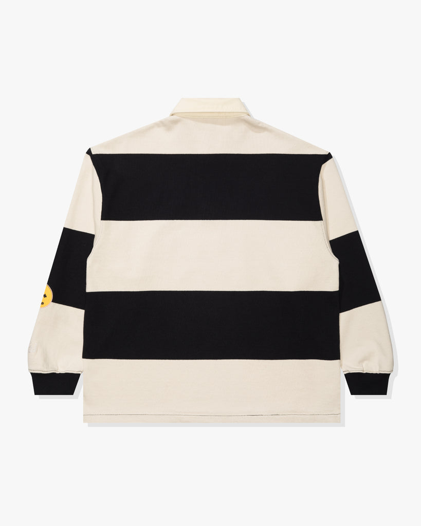 FA26 UNDEFEATED STRIPED L/S RUGBY - BLACK