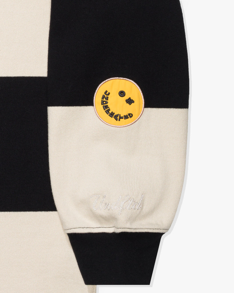 FA26 UNDEFEATED STRIPED L/S RUGBY - BLACK