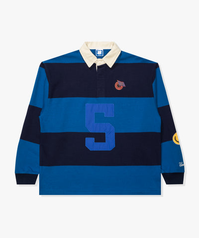 FA26 UNDEFEATED STRIPED L/S RUGBY - BLUE
