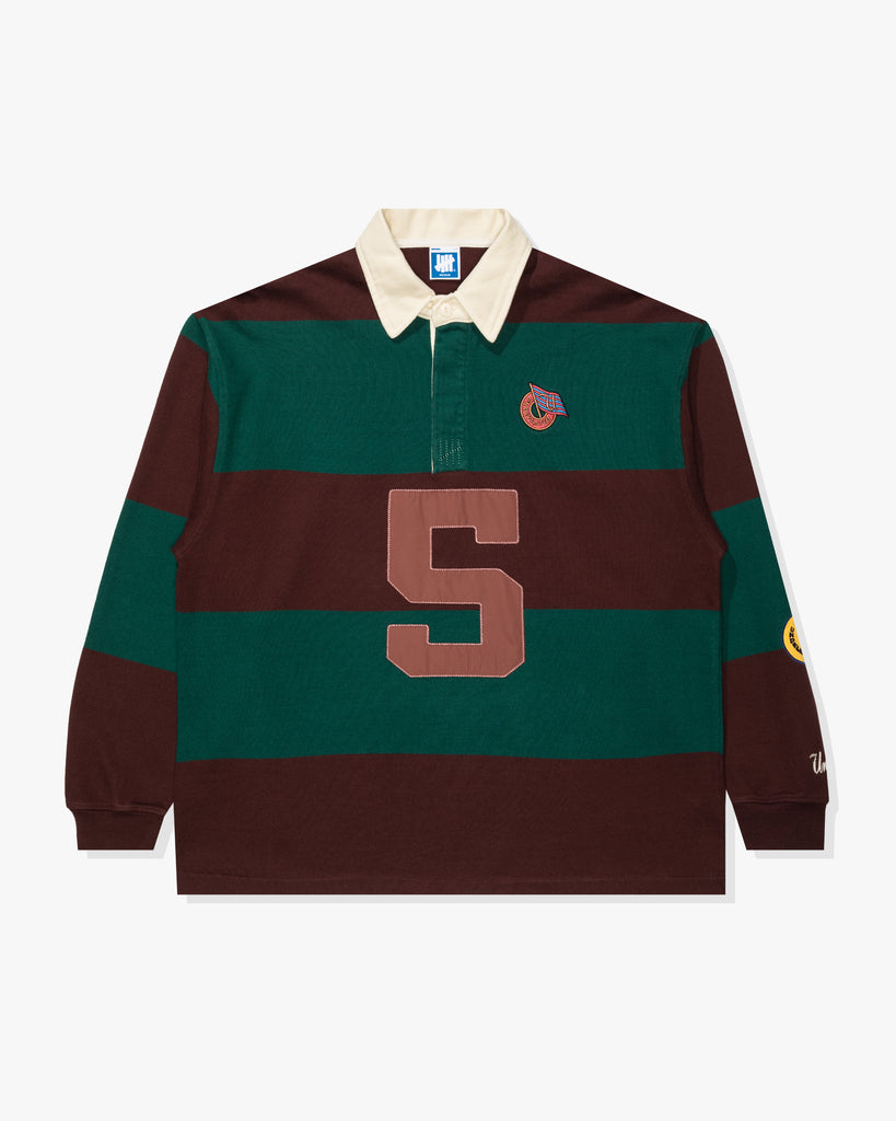 FA26 UNDEFEATED STRIPED L/S RUGBY - BROWN