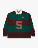 FA26 UNDEFEATED STRIPED L/S RUGBY - BROWN