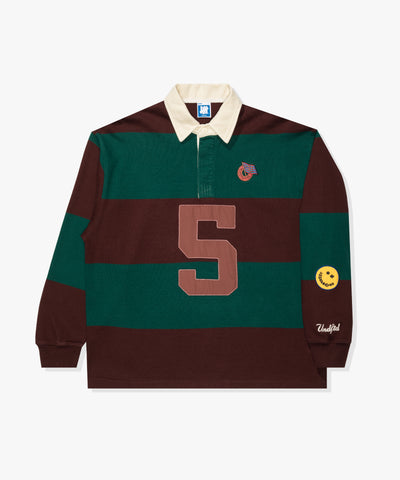 FA26 UNDEFEATED STRIPED L/S RUGBY - BROWN