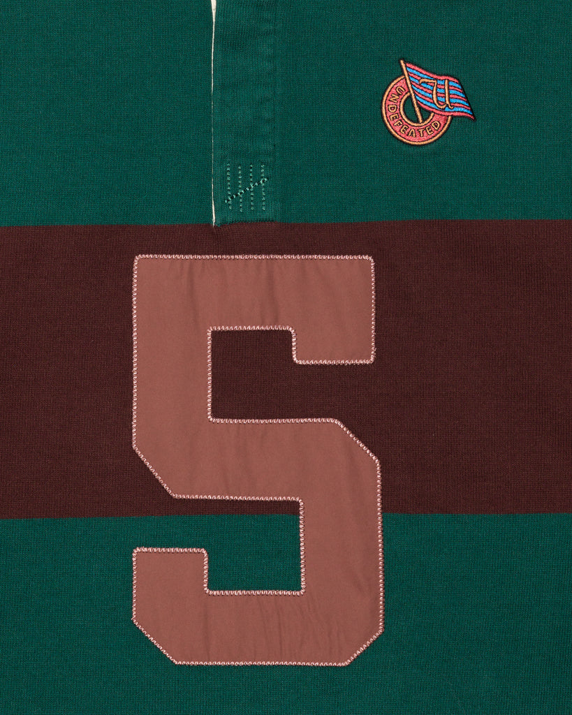 FA26 UNDEFEATED STRIPED L/S RUGBY - BROWN