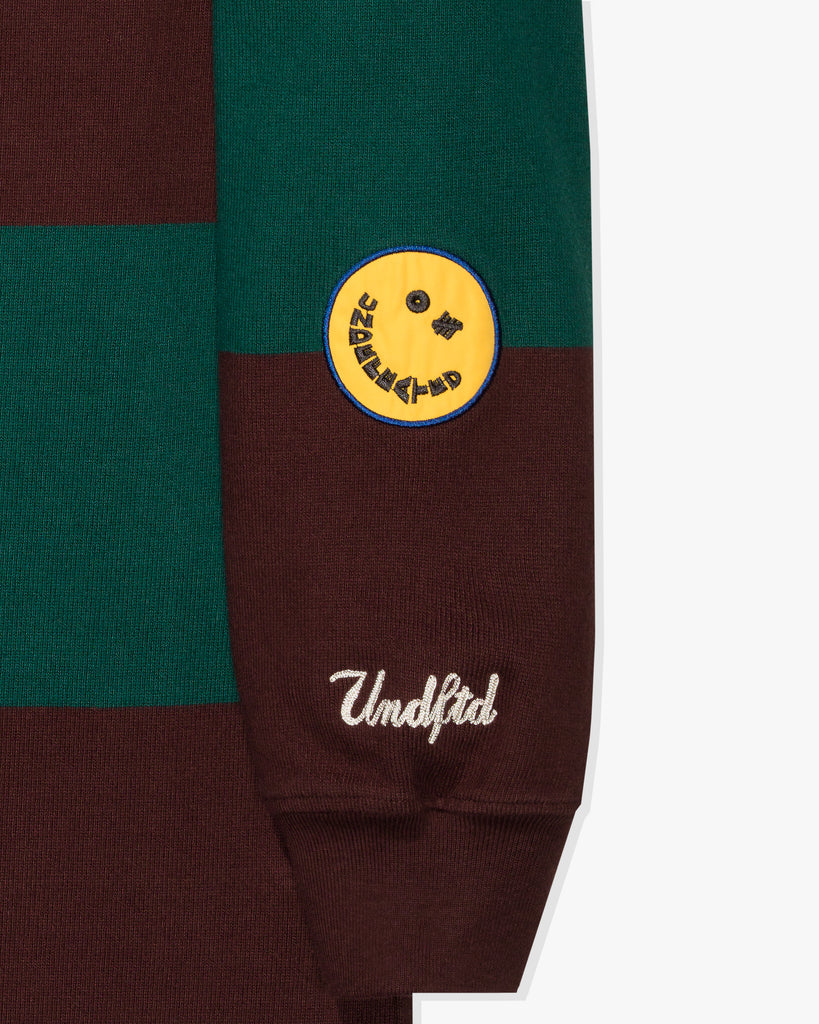 FA26 UNDEFEATED STRIPED L/S RUGBY - BROWN