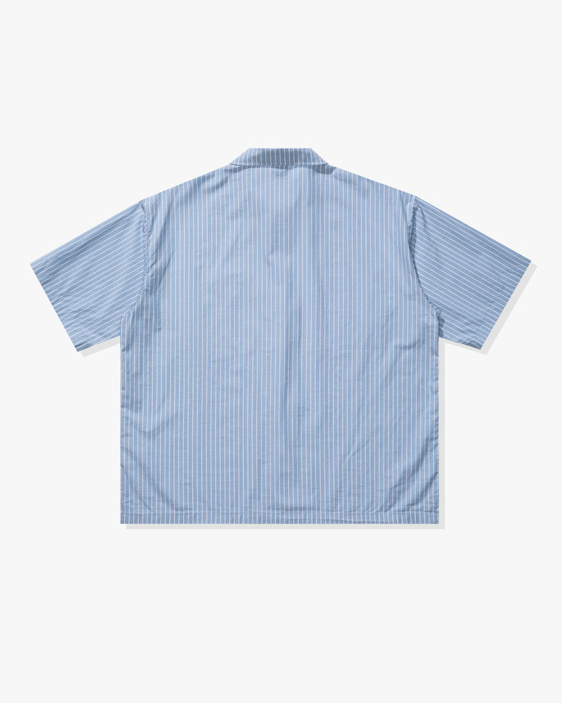 UNDEFEATED STRIPED S/S WORKSHIRT - LIGHT-BLUE