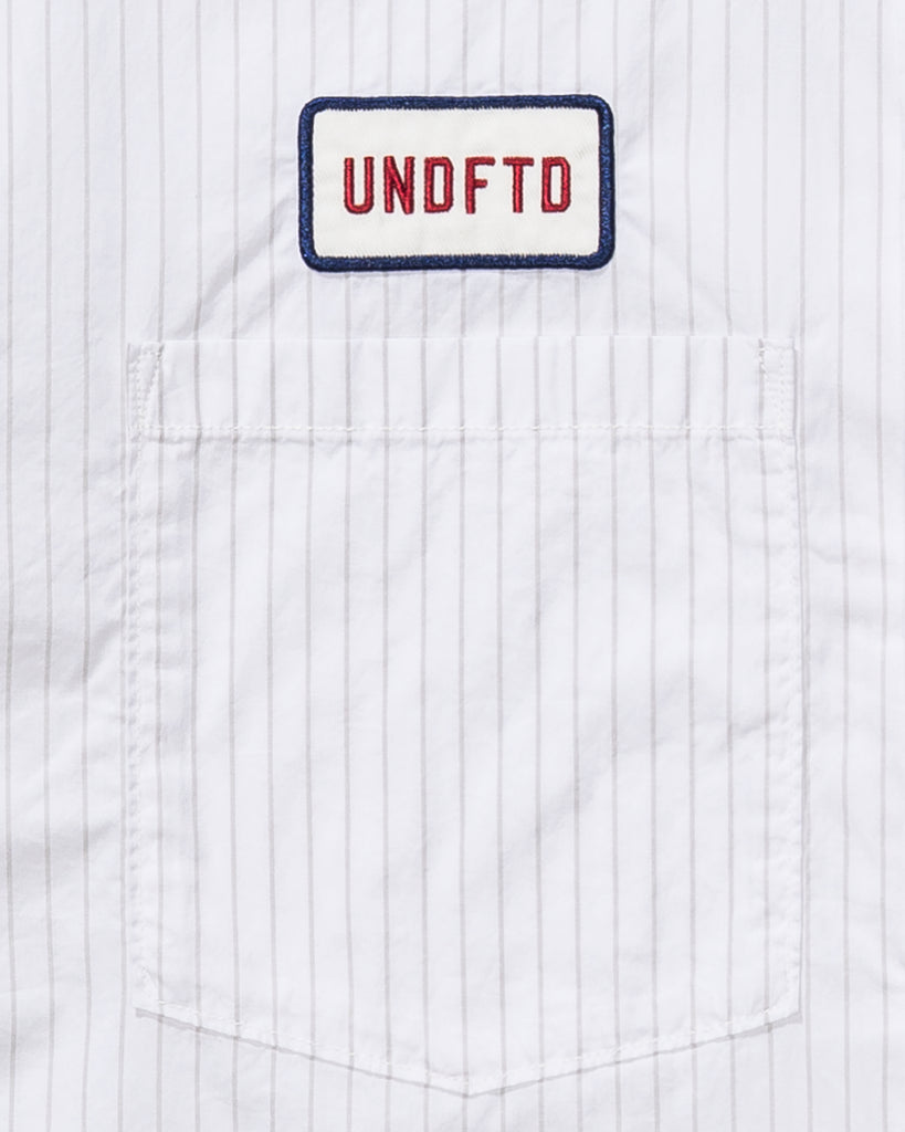 UNDEFEATED STRIPED S/S WORKSHIRT - WHITE